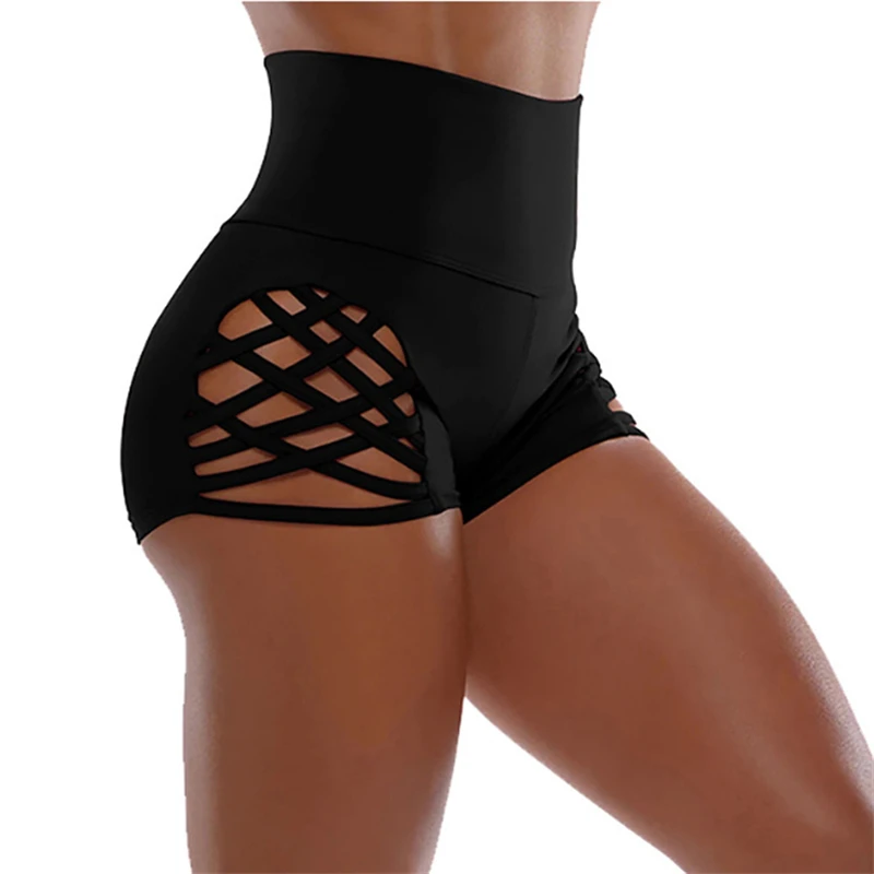 High Waist Buttocks Pole Dance Shorts Sexy Hollow Out Sports Yoga Booty Pants Drop Shipping Plus Size Women Tights Erotic Panty