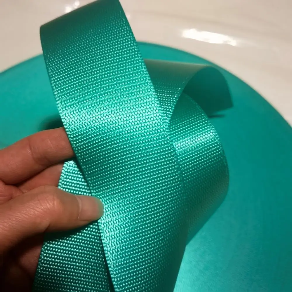 JOORMOM 3-30M Tiffany Blue Car Seat Belt European Lock Edge Fishline Car Modification High Strength Polyester Seat Belt Webbing