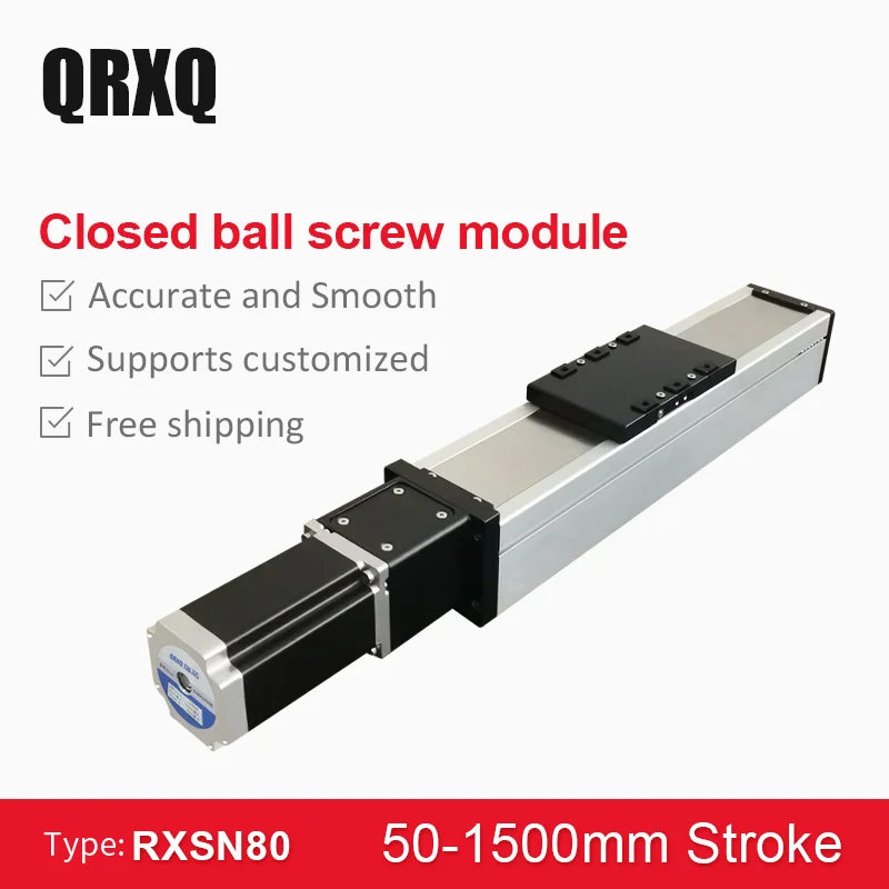 RXSN80 large load heavy-duty CNC linear guide enclosed dust-proof design mechanical arm ball screw 3d printer sliding support