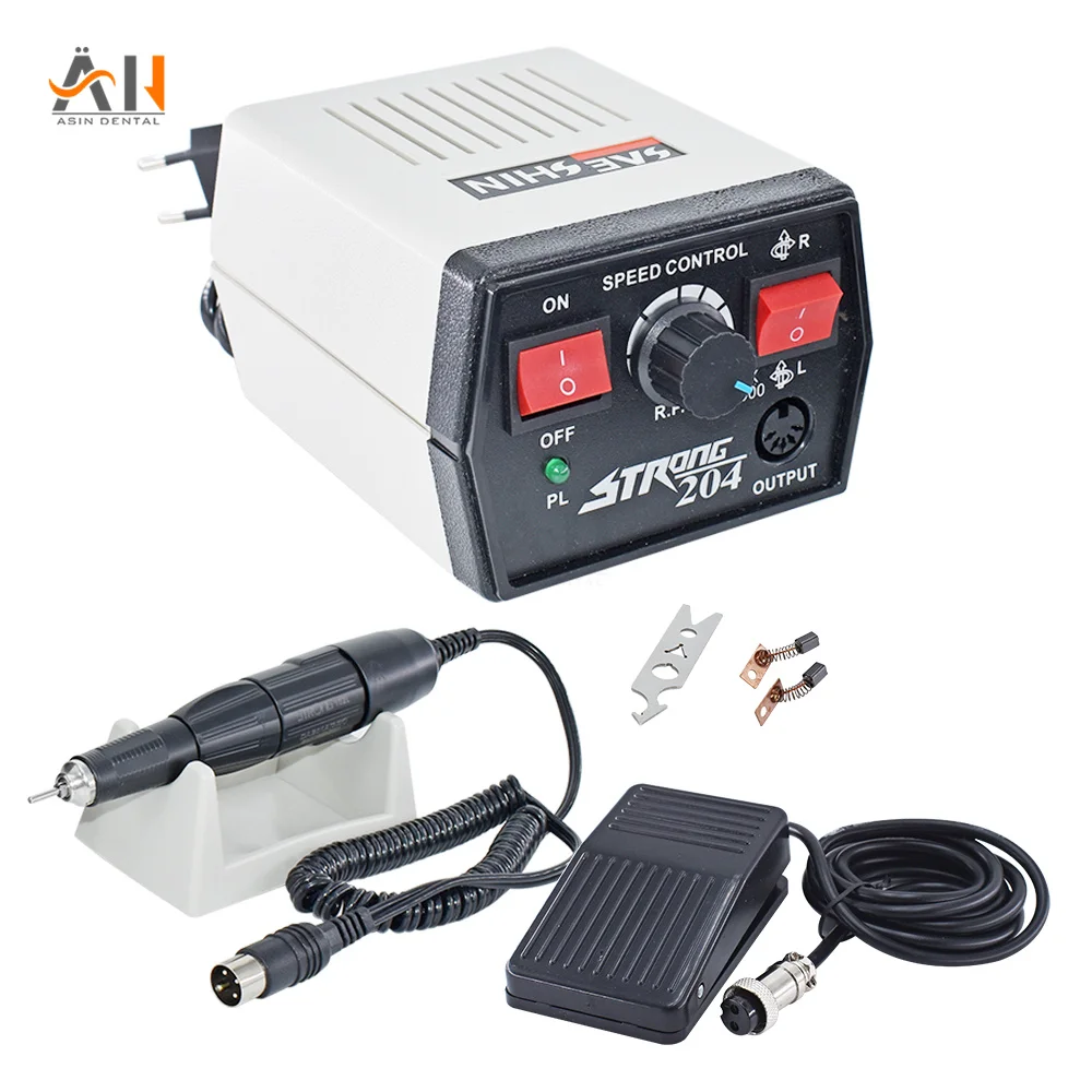 35000RPM Dental STRONG 204 Micromotor 102 Laboratory Polishing Handle Strong Foot Control Micro motor Dental Lab Equipment