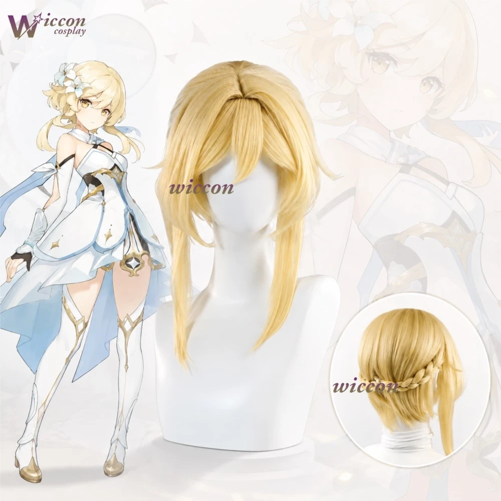 

YNot Cos Lumine Traveler Wig Game Genshin Impact Cosplay Traveler New Skin Cosplay Wig Hair Accessories Cosplay Wig