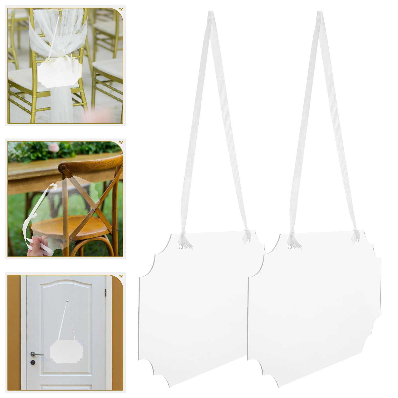 3 قطعة علامة سبورة أكريليك شفافة فارغة معلقة صغيرة السبورة رسالة العلامات لتقوم بها بنفسك مجلس للمنزل مكتب التجزئة #1