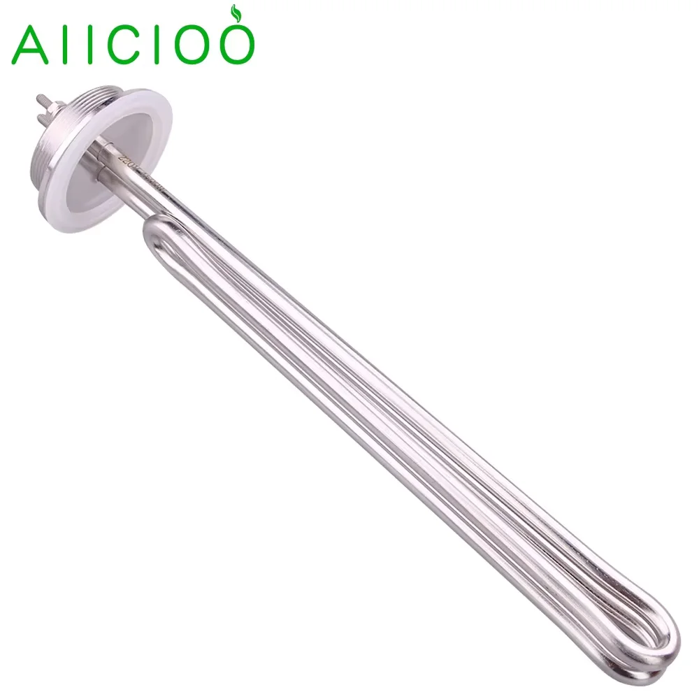 

AIICIOO Water Heater 220v 2"Tri Clamp Brewing Heating Element 2.5kw 3.5KW 4.5KW 5.5KW Electric Tubular Heater SUS304