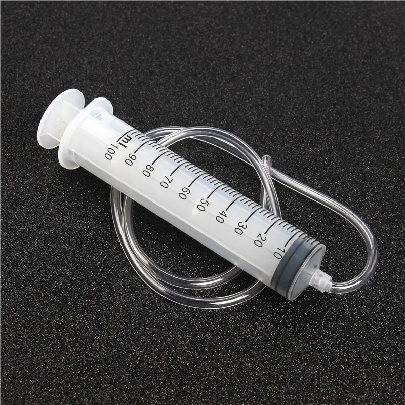 100ML Measuring Syringe 100/150ml Plastic Syringe With 80cm Clear Tube For Measuring Nutrient Motoring Applications