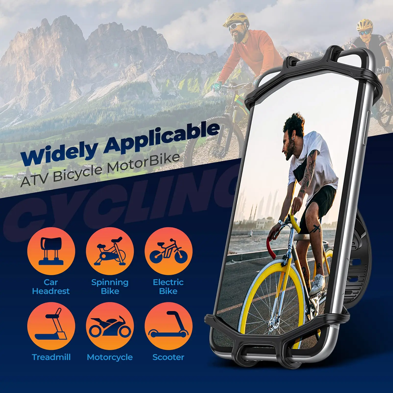 Bike Phone Holder Bicycle Mobile Cellphone Holder Motorcycle Suporte Celular For iPhone Samsung Xiaomi Gsm Houder Fiets