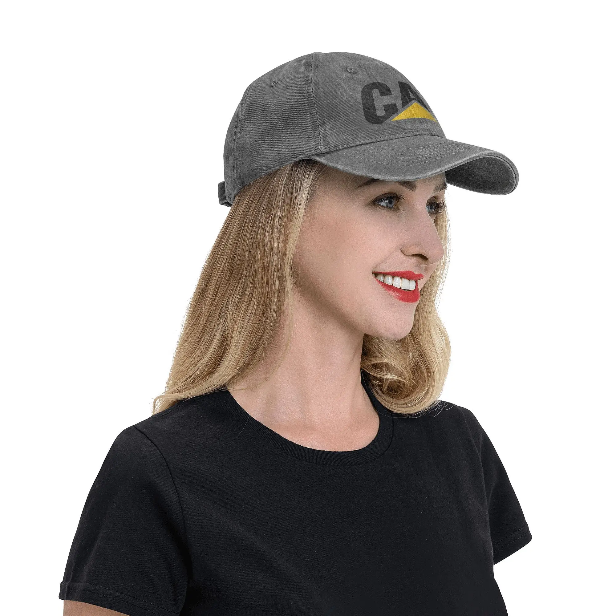 Gorras de béisbol con logotipo de CAT-CATERPILLAR, sombrero informal desgastado, lavado, Snapback, Unisex, al aire libre, todas las estaciones, regalo de viaje