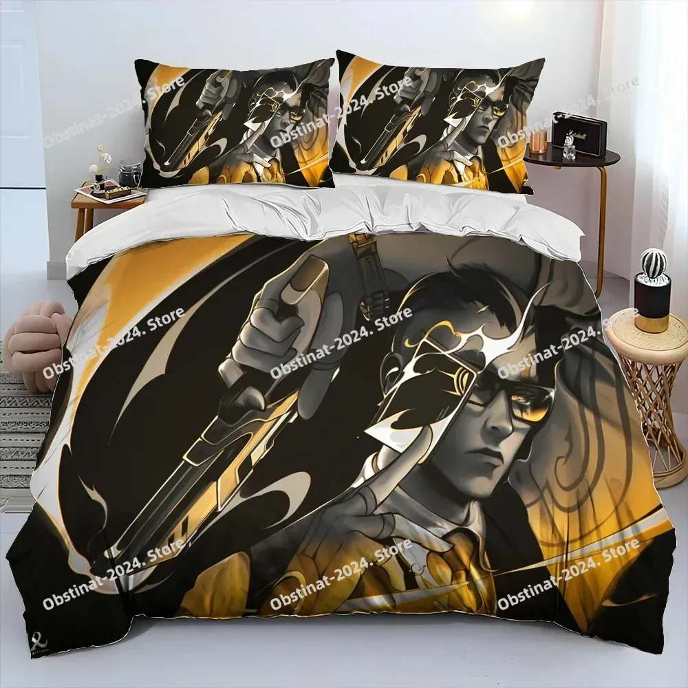 3d VALORANT Game Gamer Cartoon Dekbed Beddengoed Set Dekbedovertrek Bed Set Dekbedovertrek Kussensloop, koning Queen Size Beddengoed Set Kinderen