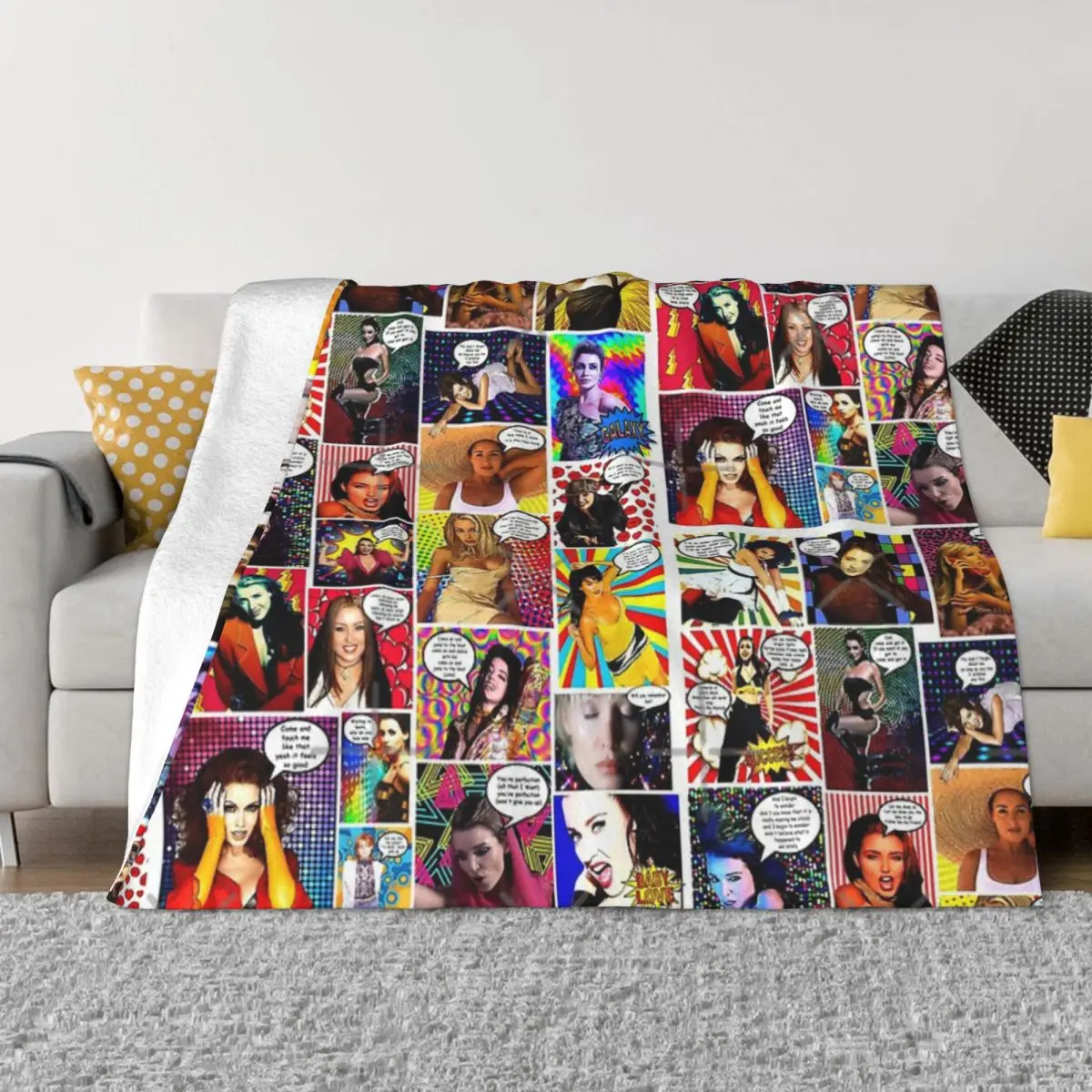 Dannii Minogue Goes Pow WOW 30 Blanket Bedspread On The Bed Bed Set For Bed