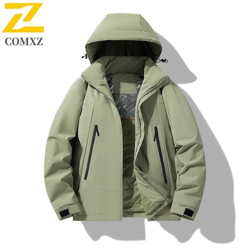 

COMXZ мужское хлопковое пальто для путешествий на открытом воздухе, 2520, классическая утолщенная теплая парка с капюшоном, однотонное зимнее пальто для кемпинга, морозостойкое пальто