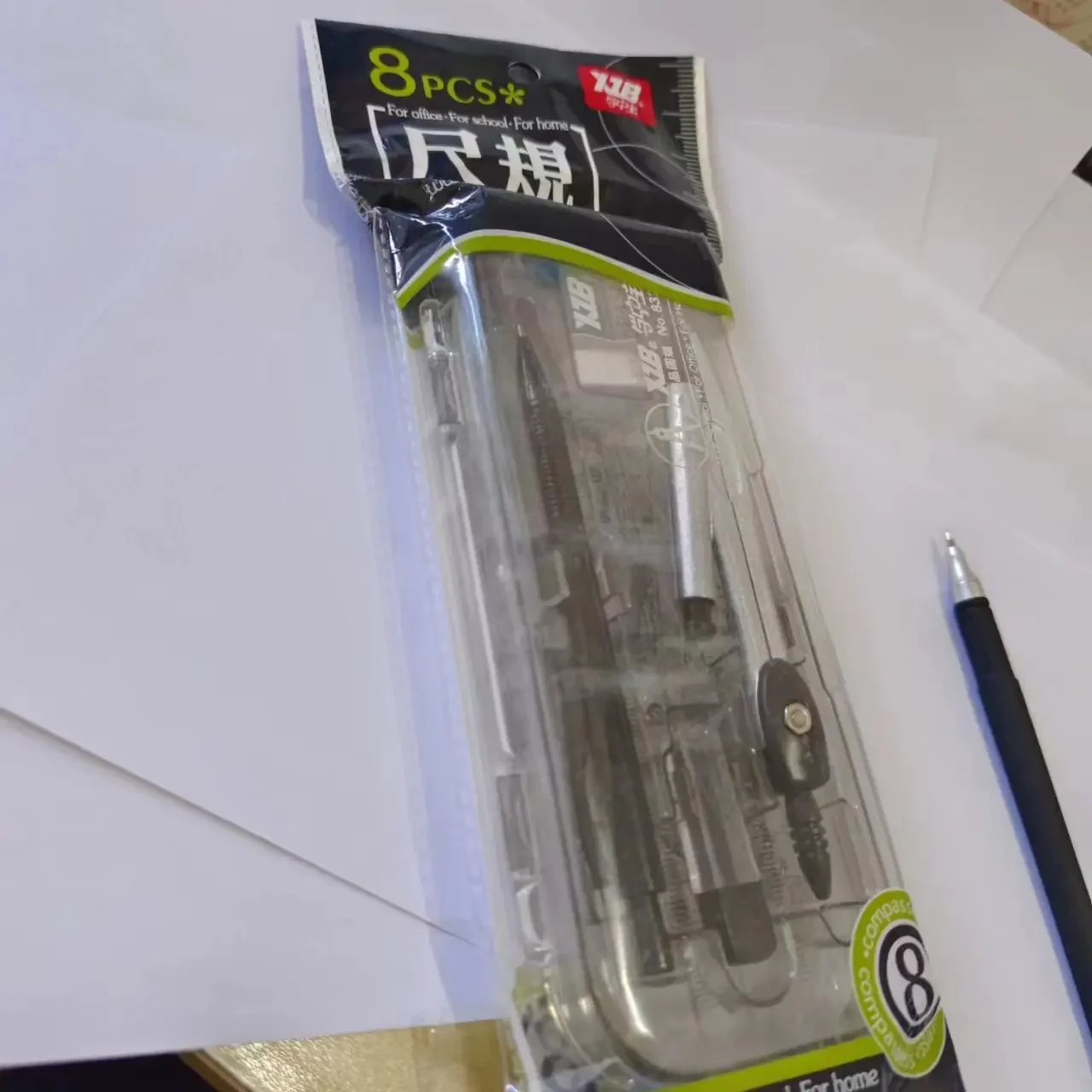1Sets compass ruler set for students to use drawing tools for junior high school students to test drawing rulers  student kit