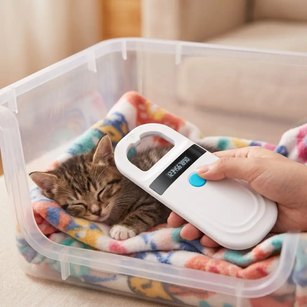 USB Charging Pet ID Reader Can Be Stored Handheld Pet Microchip Scanner Transmitting Data Animal Chip Scanner Pet Shop