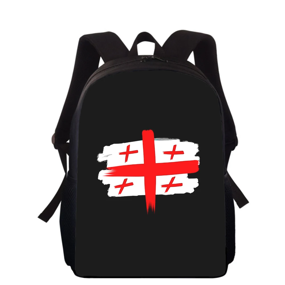 Georgia flag 15” 3D Print Kids Backpack Primary School Bags for Boys Girls Back Pack Students School Book Bags