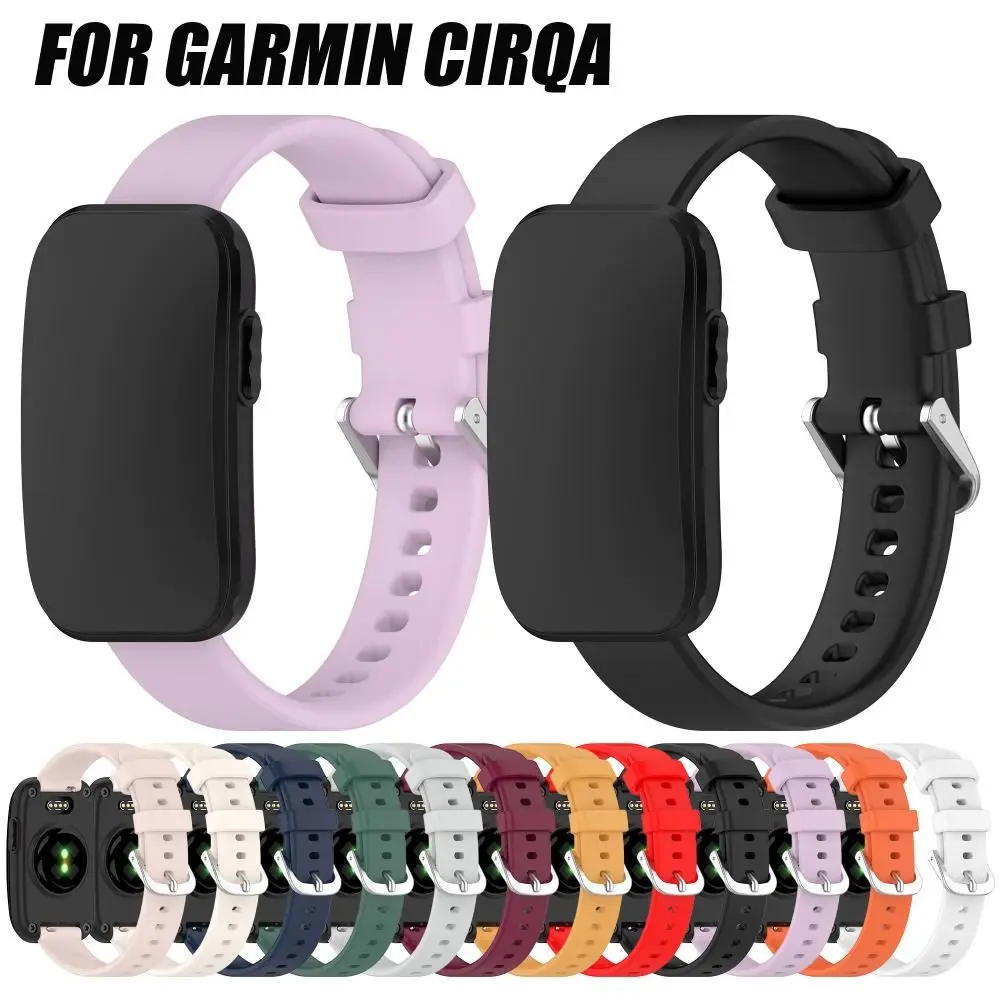 Pulseira de silicone de substituição, fina, confortável, para rastreador de atividades físicas, com cores variadas e ajustável, para Garmin CIRQA.
