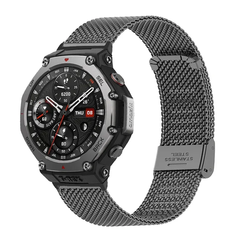 Correa de reloj de acero inoxidable para Amazfit T Rex 3, Correa de reloj para AMAZFT T-REX 3, pulsera de Metal para amazfit t rex 3