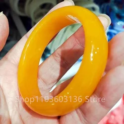 Real Jades Bangles Women Healing Jewelry Genuine Natural Chinese Yellow Dragon Jade Bangle Handmade Amulet Bracelets Ladies Gift