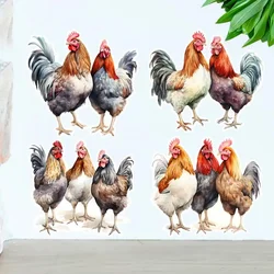 Farm Rooster Hen Wall Stickers Bedroom Living room Wall Decor Sticker Removable Animals Wall Decals Art Wall Decoration M1119