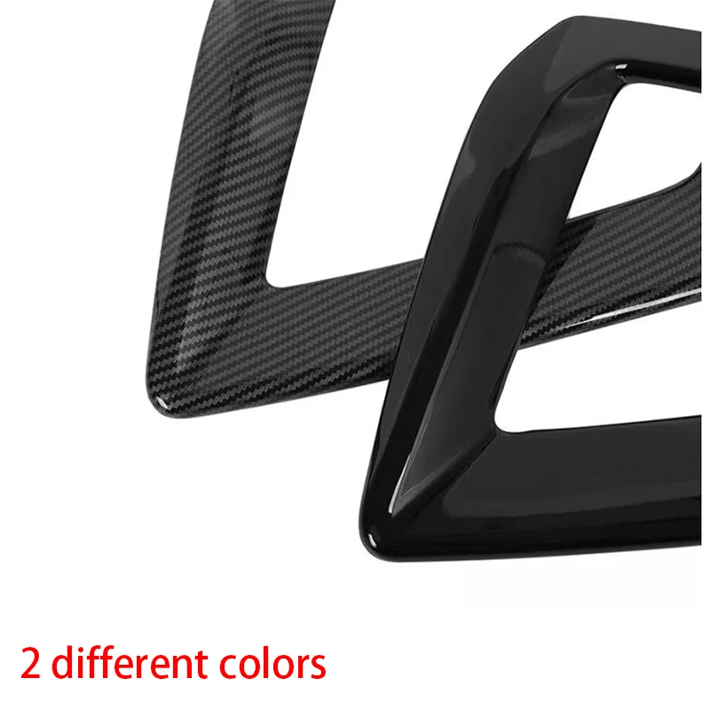 FIT FOR Audi A4 2020 2021 2022 2023 Glossy Black ABS carbon front bumper grill forming fog lamp strip cover trim delete Chrome