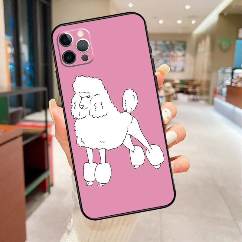 Poodle Dog Case For iPhone 16 15 14 Pro Max 13 12 Mini 11 Pro Max X XS XR Plus Soft Cover Funda