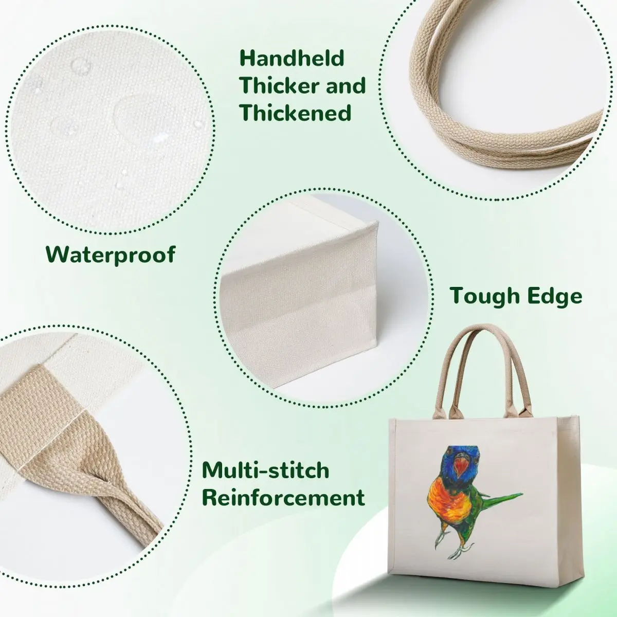 حقيبة يد Rainbow Lorikeet Tote، حقائب توصيل مجانية، حقيبة يد للشاطئ