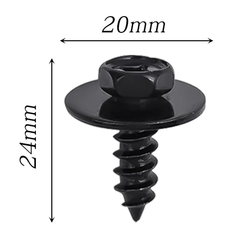 Automotive Hexagonal Head Self-tapping Screws Car Fender Splash Seal Guards Rivet Clip Screws Fasteners Plastic Clip Buckle