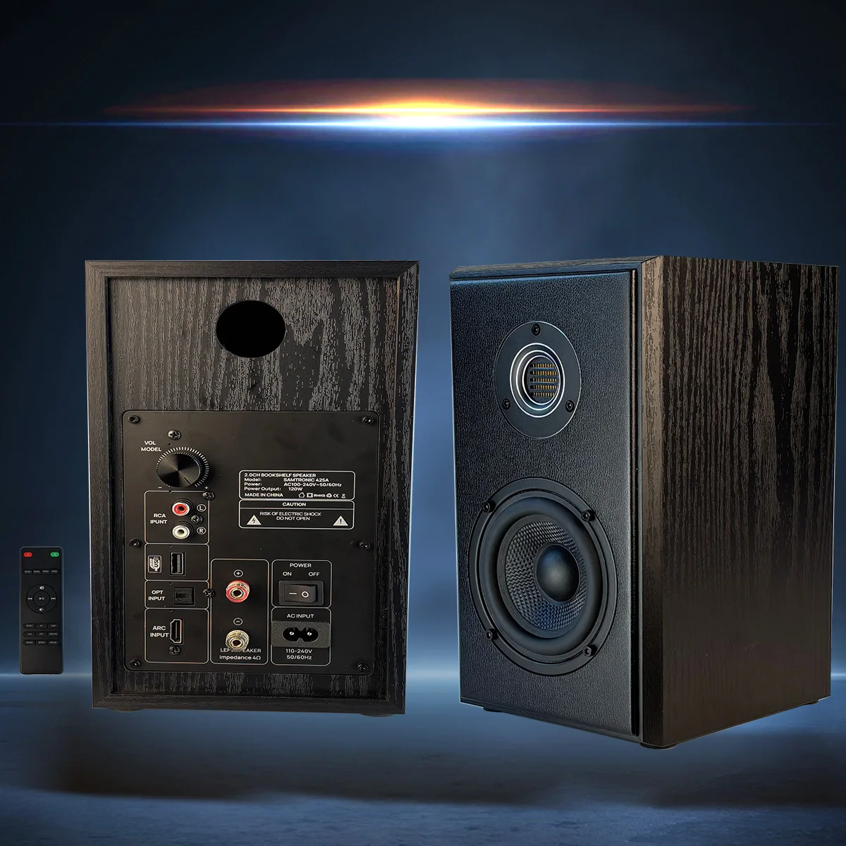 Samtronic Professional Studio Recording Monitor Speaker Stereo Audio Active Speaker Bookshelf Speaker Use air Motion Tweeter