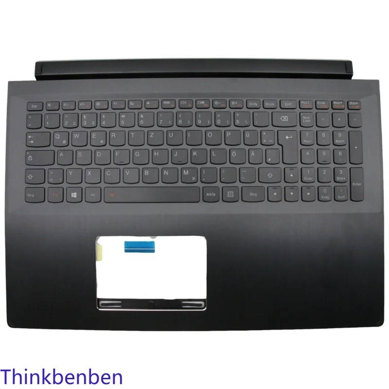 

DE German Black Keyboard Upper Case Palmrest Shell Cover For Lenovo Flex 2 Pro 15 Edge 15 5CB0G91219