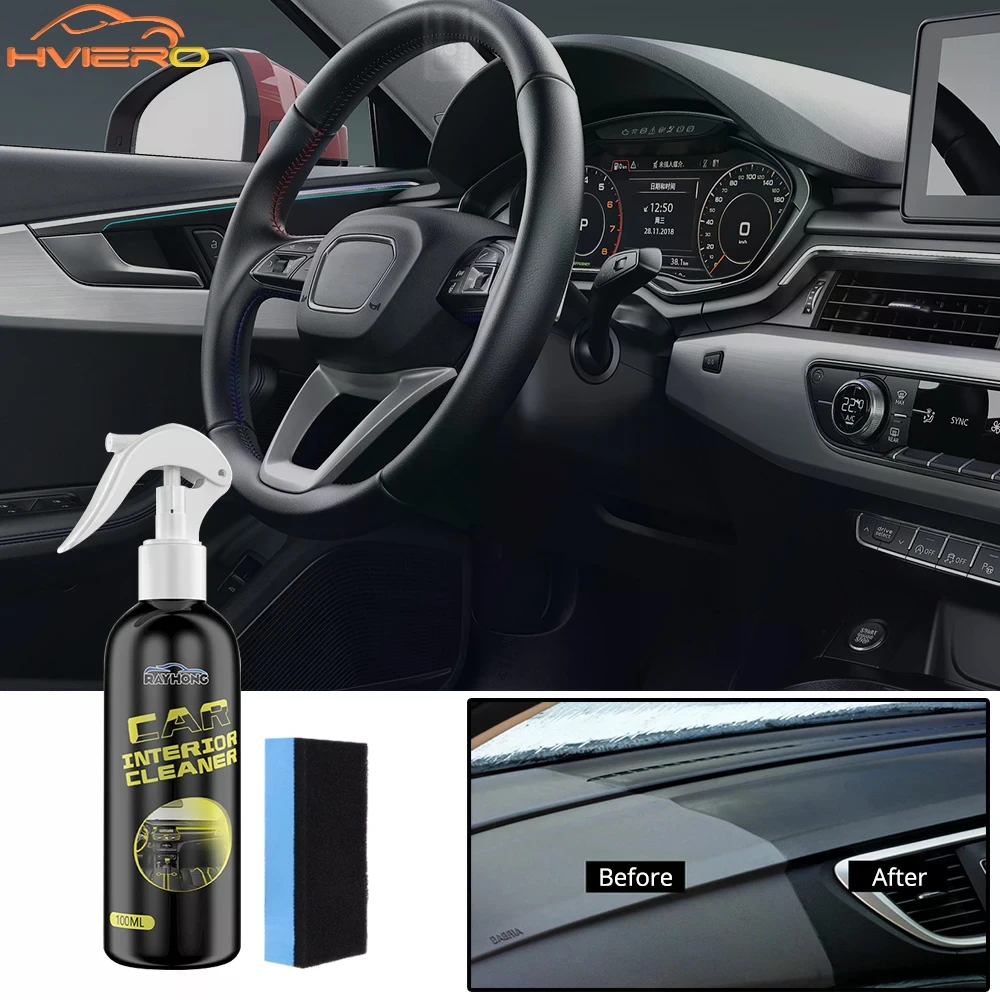 

120ml Car Plastic Wash Restoration Interior Leather Part Refurbish Agent Auto Maintenance Tools Dashboard Steering Wheel Clean