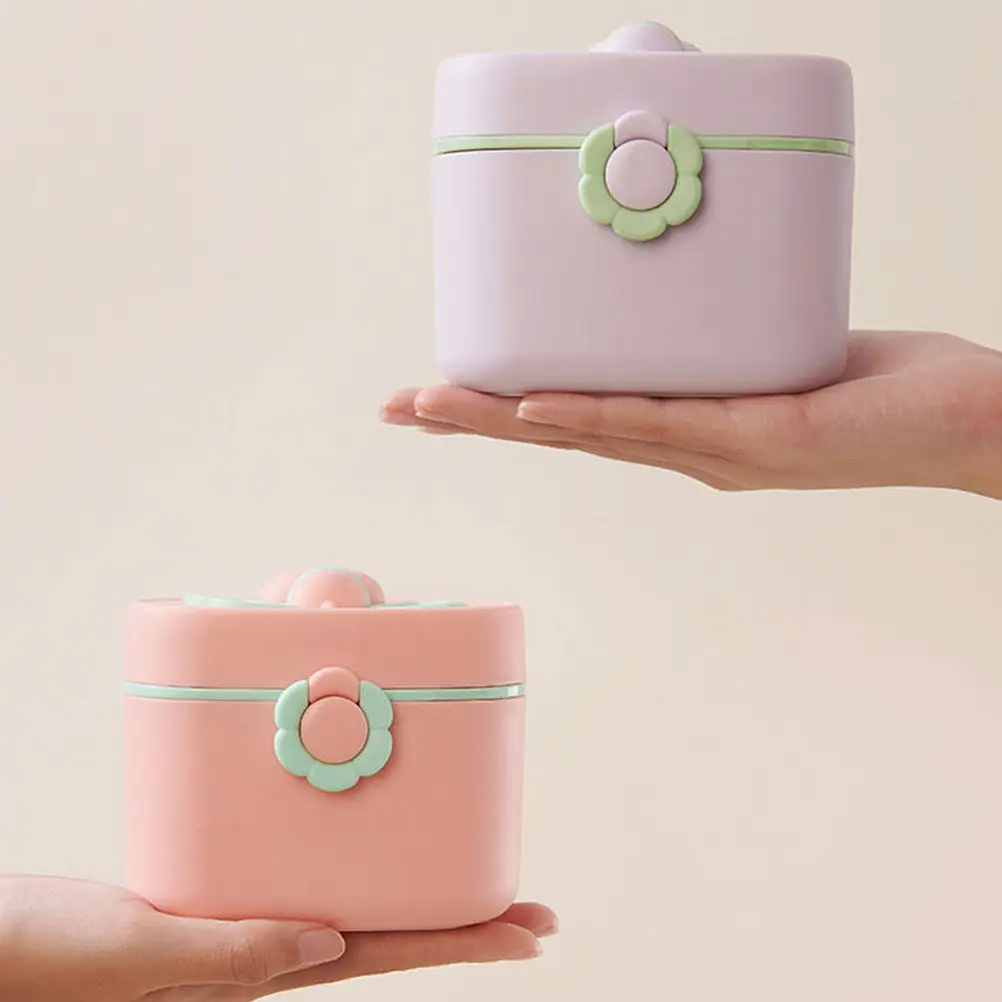 

Compact Formula Dispenser Box for Baby Milk Powder Sanitary Spoon Compartment Portable Travel Essential Easy Clean Formula