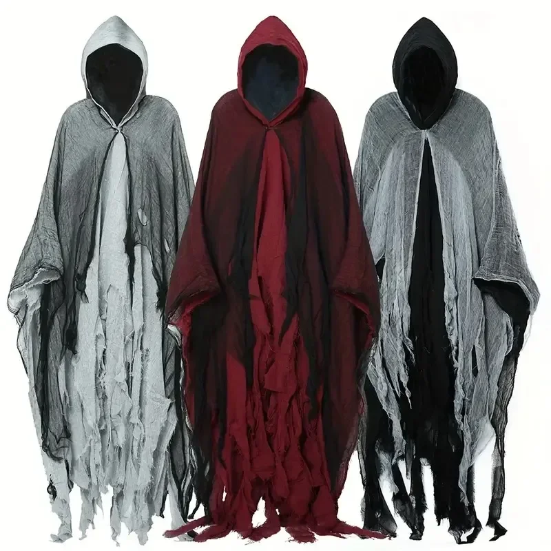 New Halloween Costume Horror Ghost Clothes Adult Zombie Cloak Wizard Robe Wear Secret Room Death Dress Up Costume Cloak