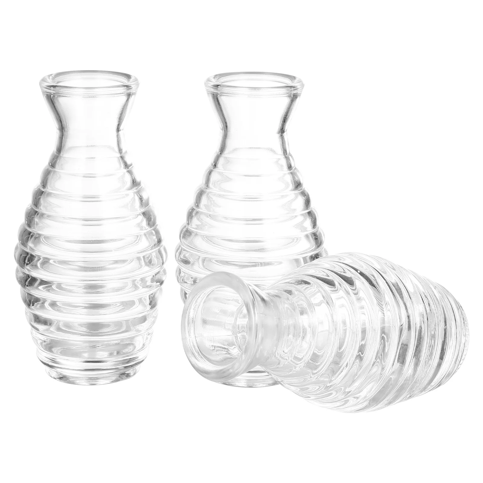 

3Pcs Glass Diffuser Bottles Empty Refillable Wide Mouth Aromatherapy Jars Essential Oil Diffuser Home Room Decor