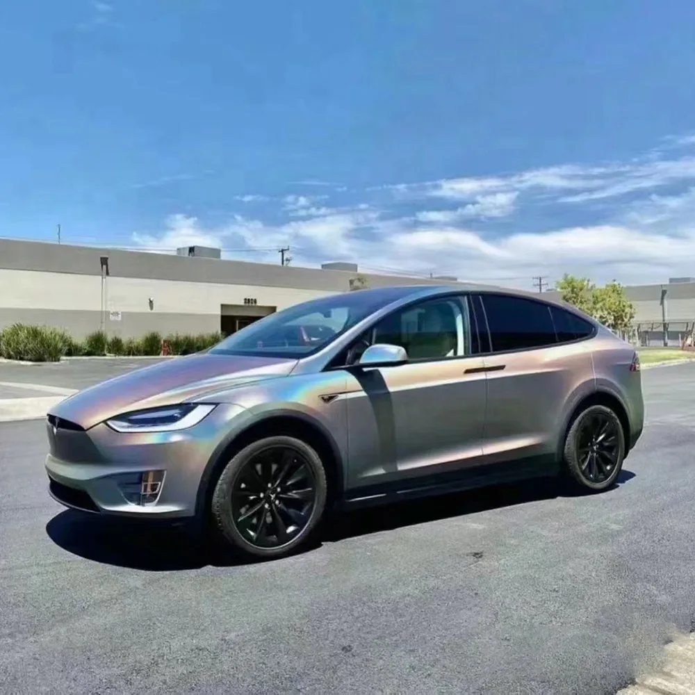 

Матовый лазерный серебряный переливающийся материал для обертки автомобиля на заказ - качество премиум-класса