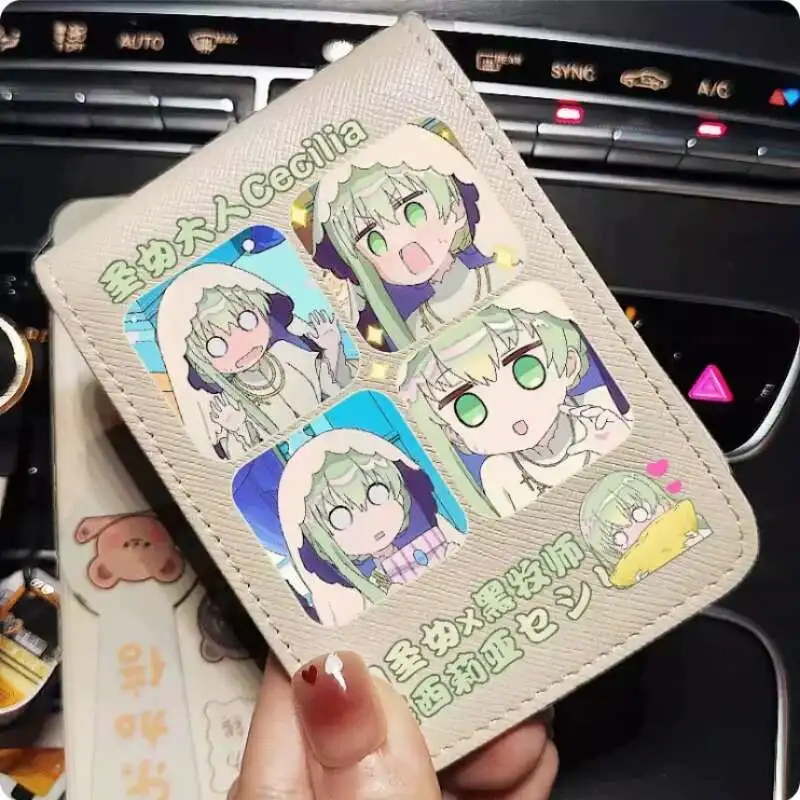 Anime Saint Cecilia & Pastor Lawrence Fashion Wallet PU Purse Card Cash Holder Bag Cosplay Kids Gift B390 Anime
