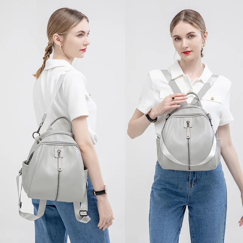 Vintage Rucksäcke Frauen Mode Taschen Echt leder kleinen Rucksack ästhetische Dame Reisetasche lässig Rucksack niedlichen Design Luxus