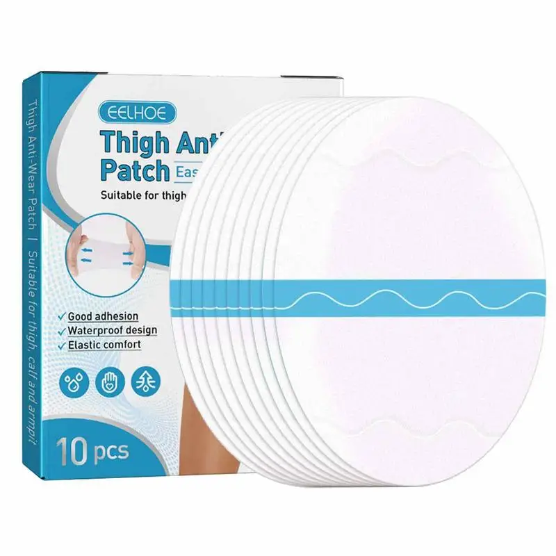 10 pz/scatola adesivi antiusura senza tracce trasparente interno coscia Anti-usura Patch Unisex confortevole elastico per gli sport all'aria aperta