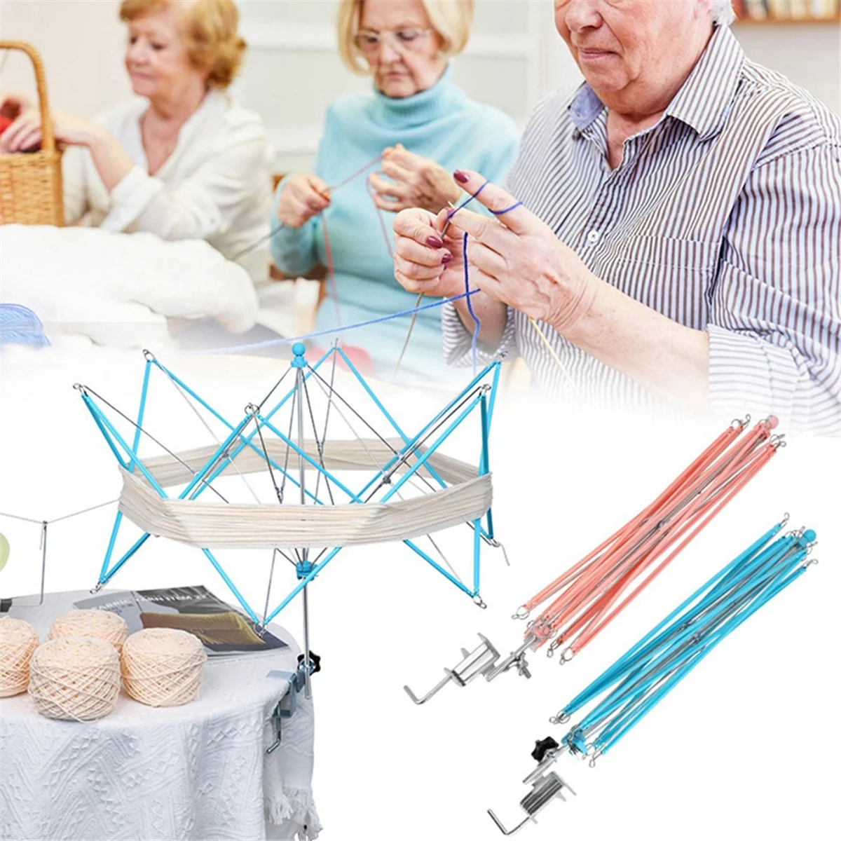 Upgraded Yarn Thread Fiber String Wool Winder Holder for Patchwork Sewing,A