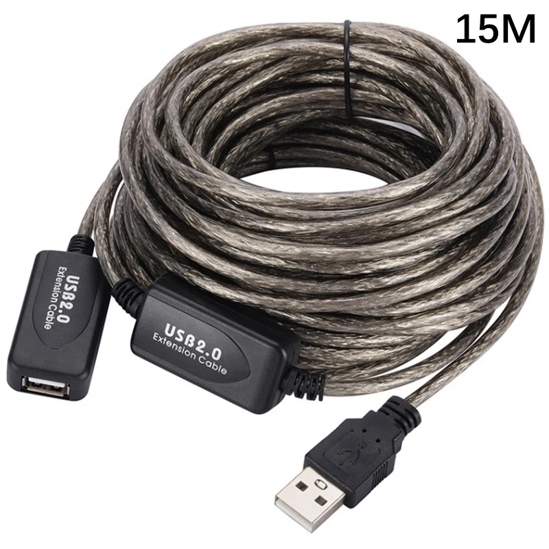 5M/10M/15M USB 2.0 Extension Cable Usb 2.0 Extender USB Repeater Extension Cord With Booster USB Male To Female