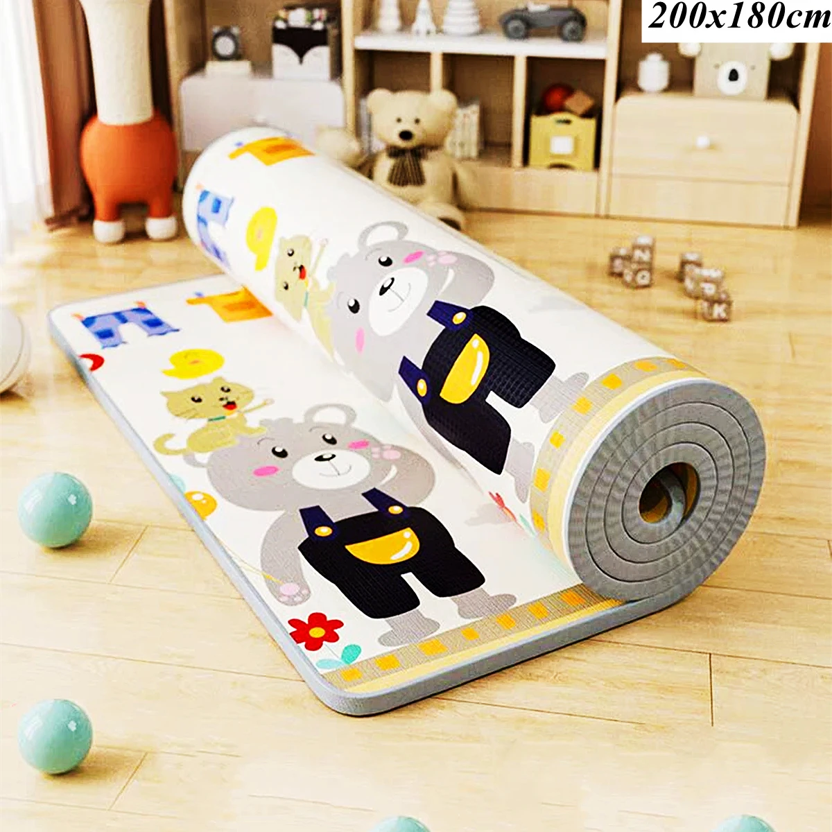 200x180cm Large Size Baby Play Mat Puzzle Educational Children's Carpet in The Nursery Climbing Pad Kids Rug Activitys Game Toys