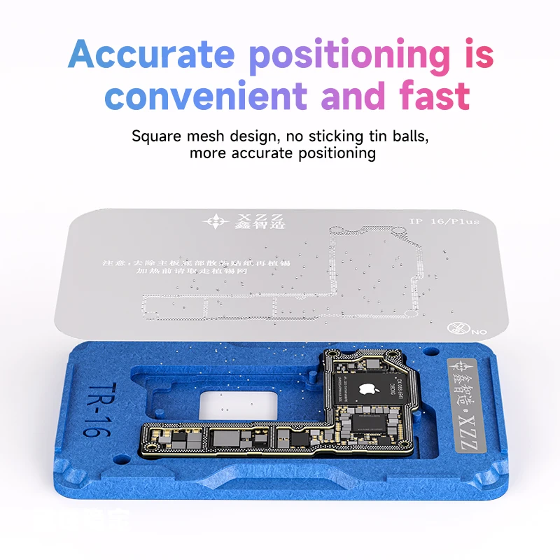 XZZ Middle Layer Reballing Stencil Platform Magnetic Base for iPhone X 11 12 13 14 15 16 Pro Max Plant Tin Motherboard Repair