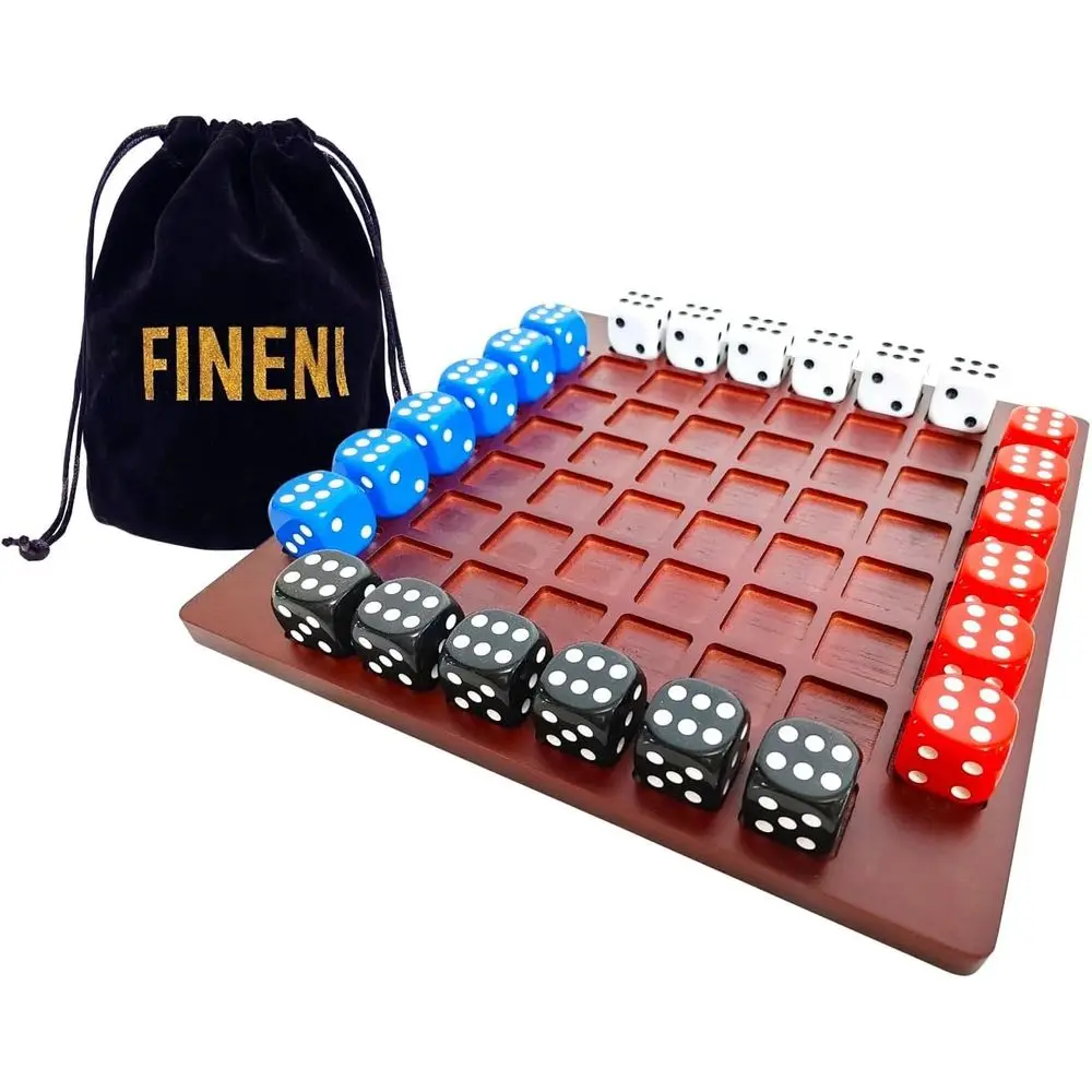 

Настольная игра INENI Dice Battle, для 2-4 игроков, прочная деревянная настольная игра для 4 игроков, для взрослых, лучшие настольные игры с кубиками для бара, для игры в помещении