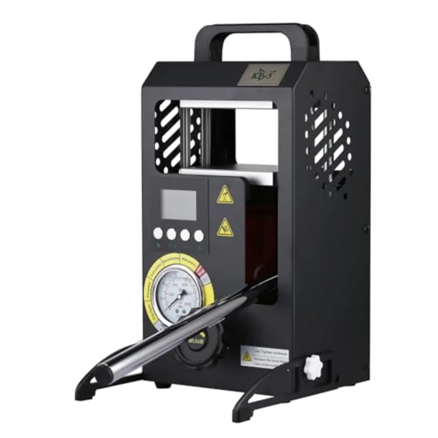 

5 Tons Heat Press Machine with 4.7" X 4.1" Dual Heated Plates Manual Press with LCD Digital Display Screen and Precise Pressure