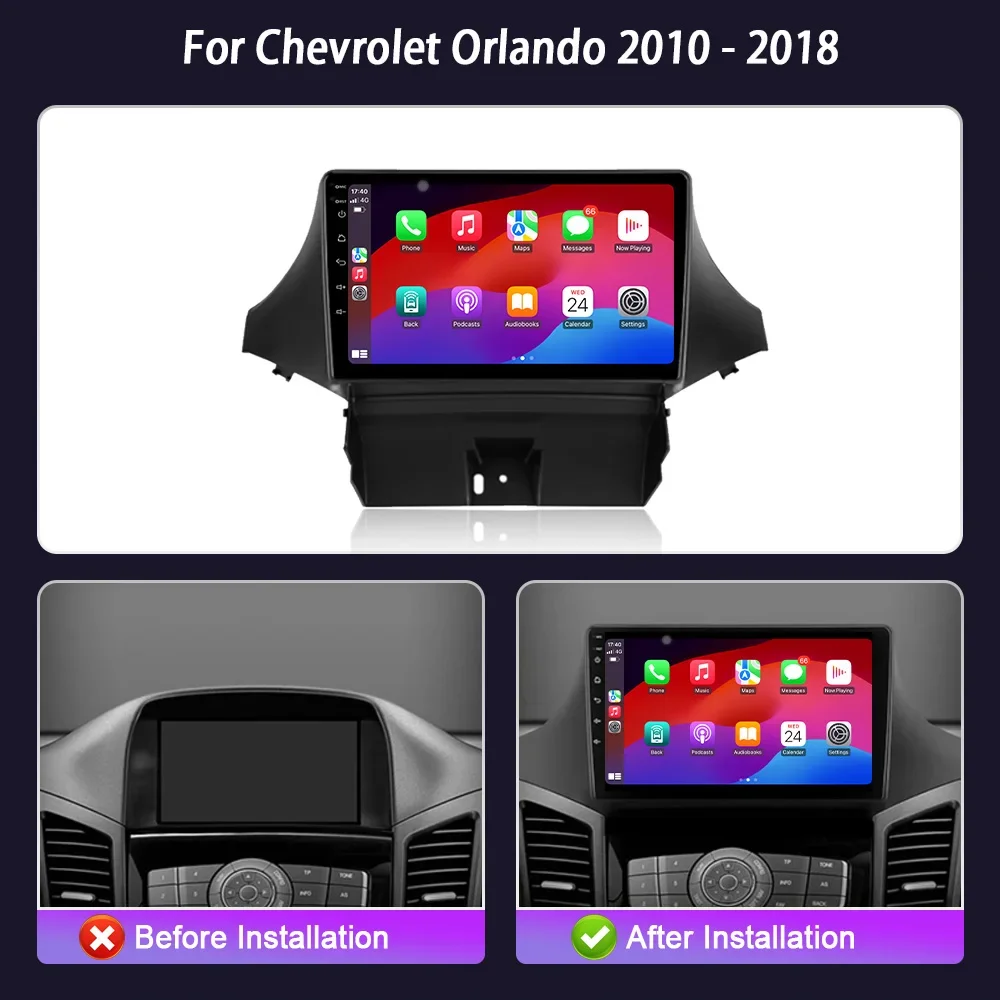 Android14 For CHEVROLET ORLANDO 2010 - 2018 Car Radio Carplay Multimedia Coche lntelligent Systems Bluetooth Screen Stereo