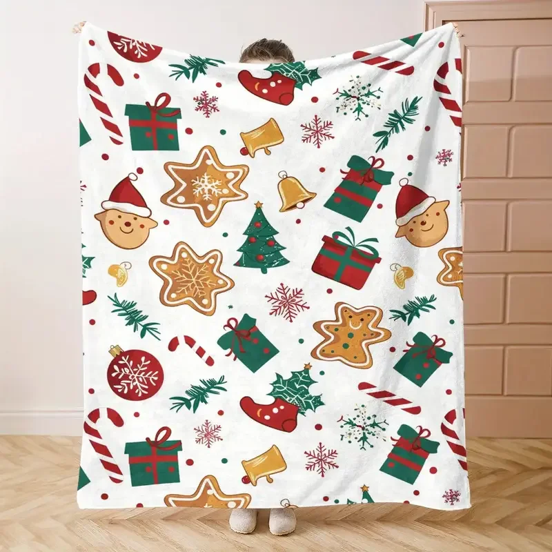 Christmas Gingerbread Star Flannel Blanket