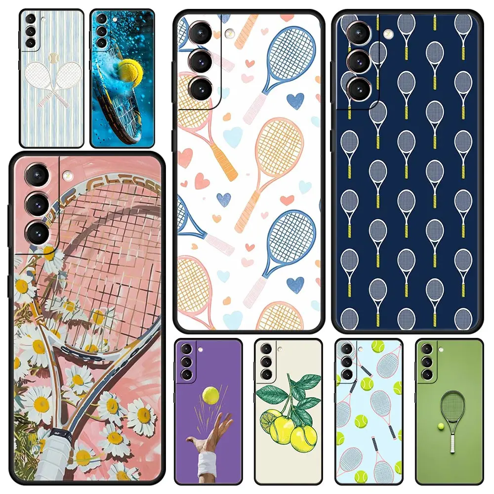 Phone Case For Samsung Galaxy S25 Edge S24 S23 S22 S21 Ultra S20 FE 5G S10 S10E S9 Plus Soft TPU Cover Sport Tennis