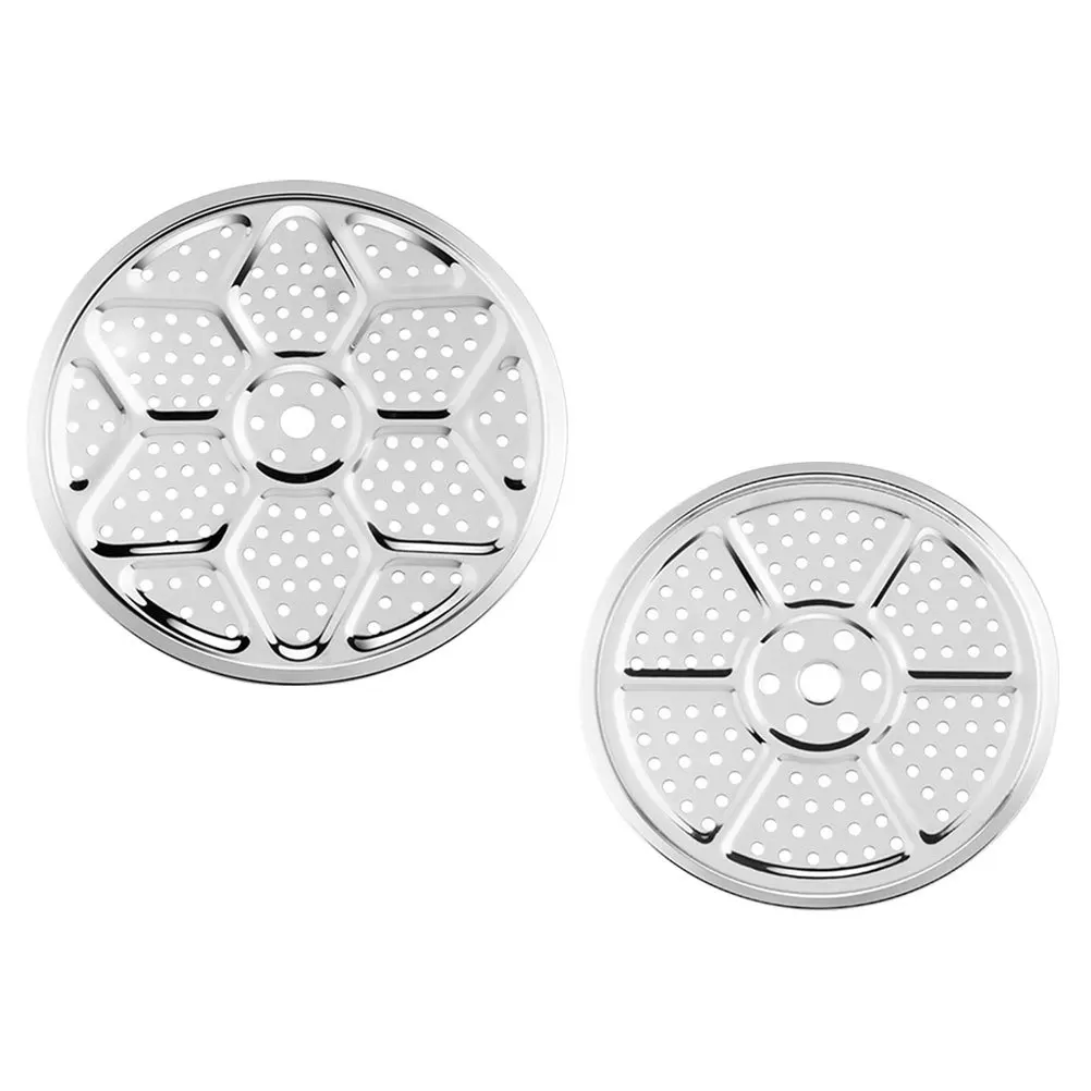

2Pcs Stainless Steel Steamer Plates Premium Rust Resistant Household Food Steaming Rack Compatible with Electric Rice Cooker