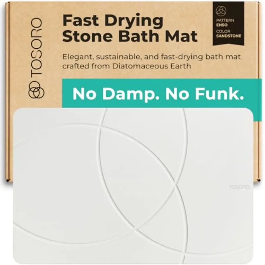 

Stone Bath Mat Diatomaceous Earth Shower Mat Non-Slip Super Absorbent Diatomite Stone Bath Mats for Bathroom Floor Quick Drying