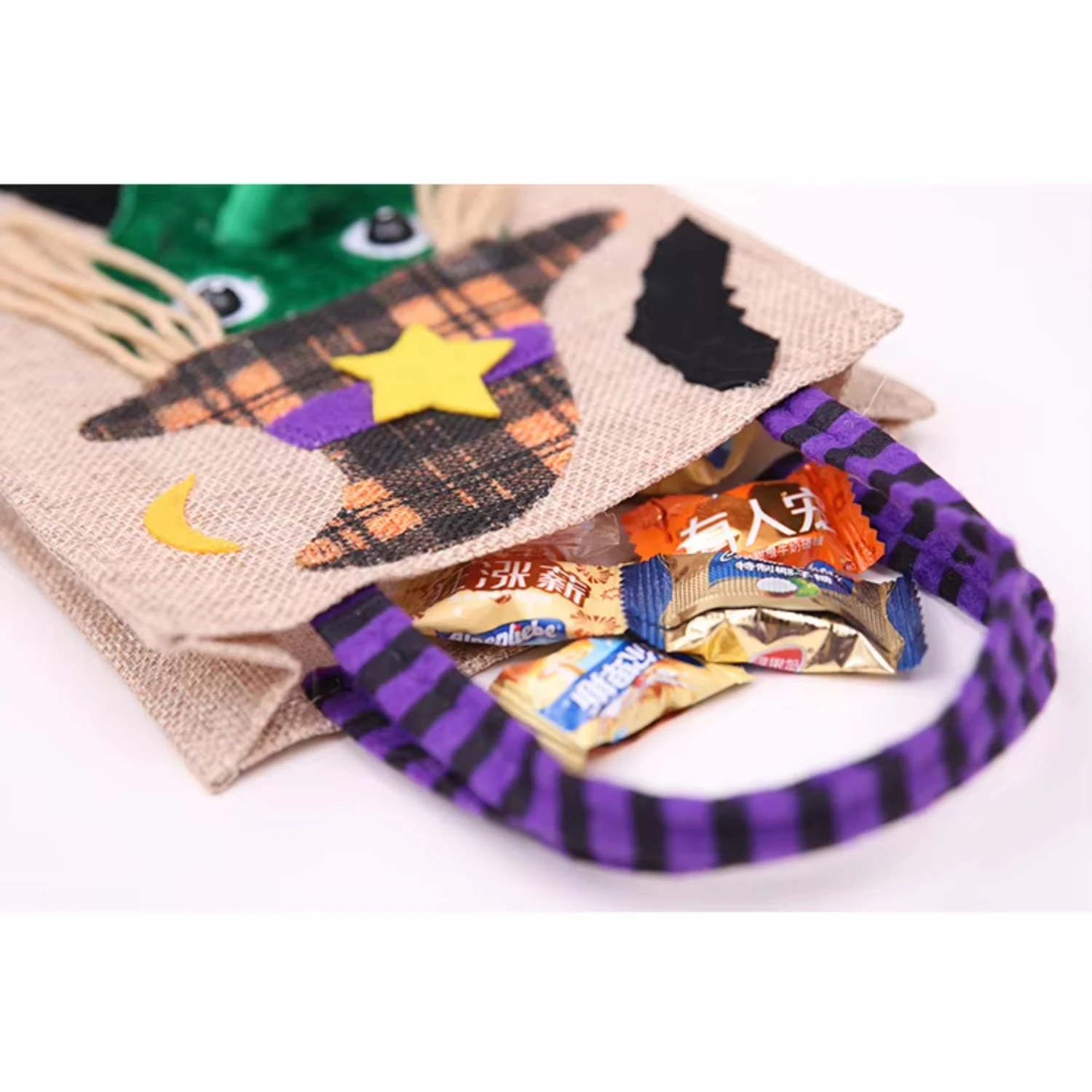 

Reusable Halloween Pumpkin Witch Skeleton Linen Halloween kids Candy Halloween Decoration