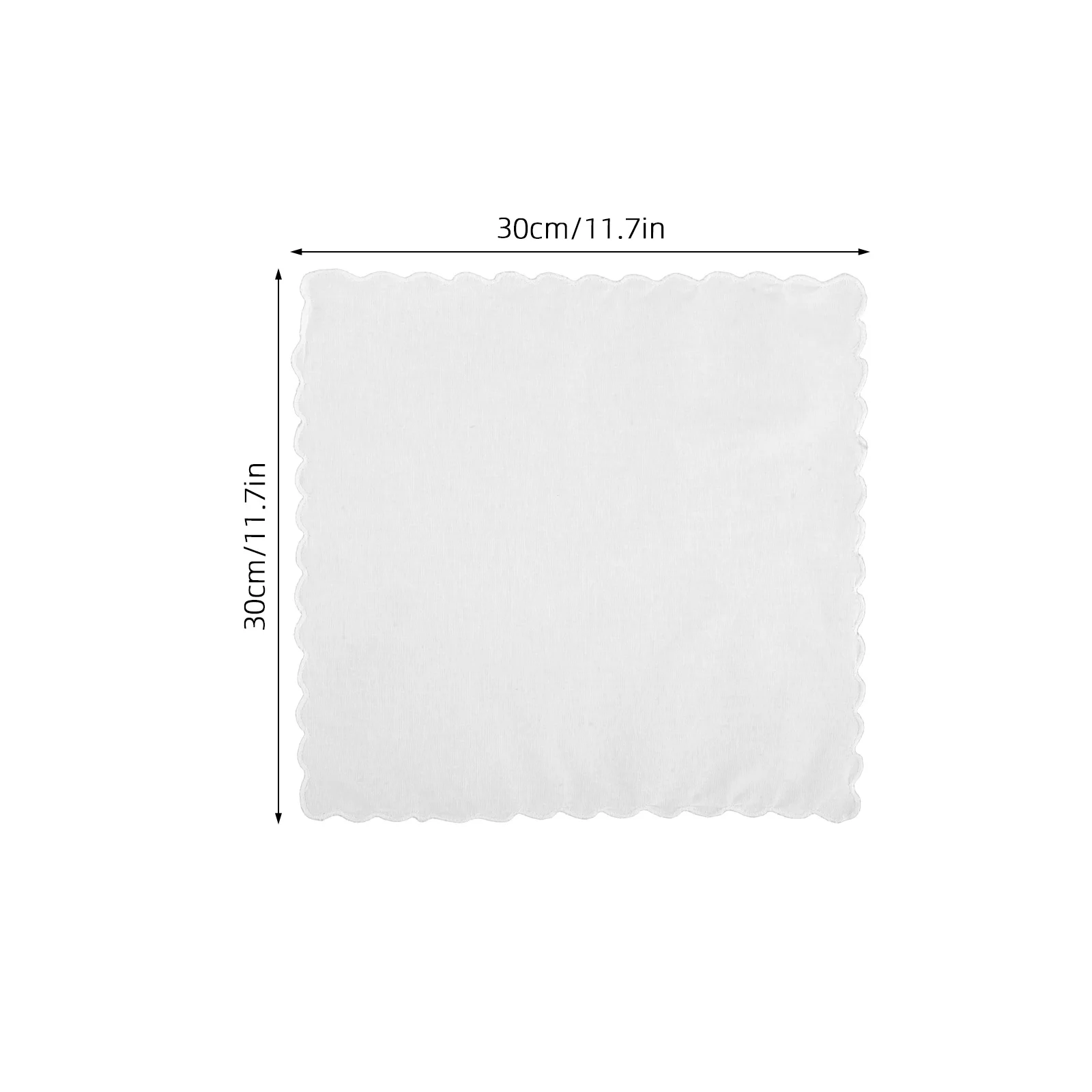 10pcs Pure Cotton Soft Handkerchiefs 11.79" White Breathable Suit Pocket Square Machine Washable For Daily Use Unisex