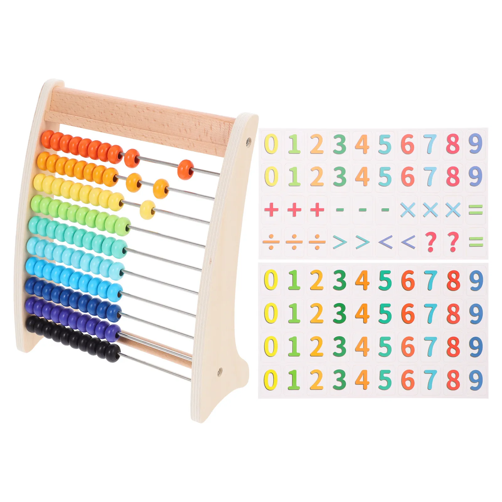 Set di Abaco in Legno per Bambini, Strumento Educativo per Calcolo e Aritmetica, con Perline per Migliorare le Abilità Matematiche