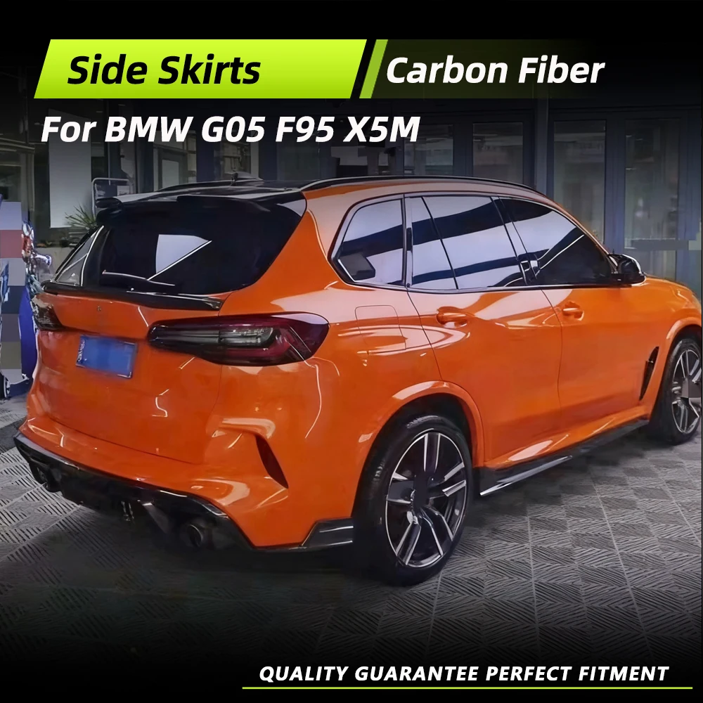 

Боковые юбки автомобиля, боковая юбка, удлинители ступеней для BMW X5M F95 2020-2024, гоночный спойлер, боковой бампер, комплекты кузова из углеродного волокна