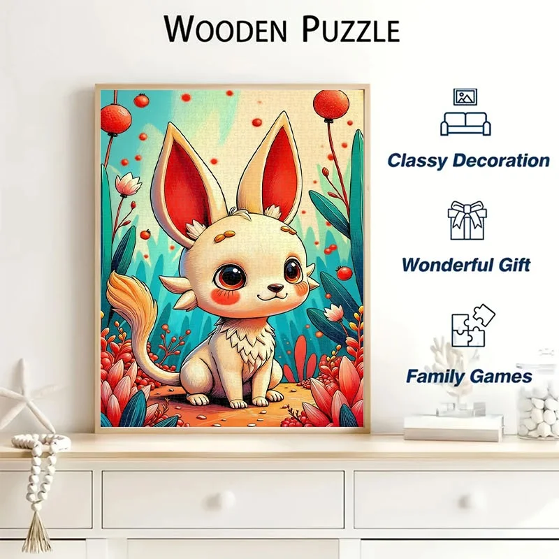 1000 stuks schattige Chibi dierenpuzzel |   27,55 x 19,69 inch kartonnen puzzel, stressverlichtend en educatief voor koppels, familie,